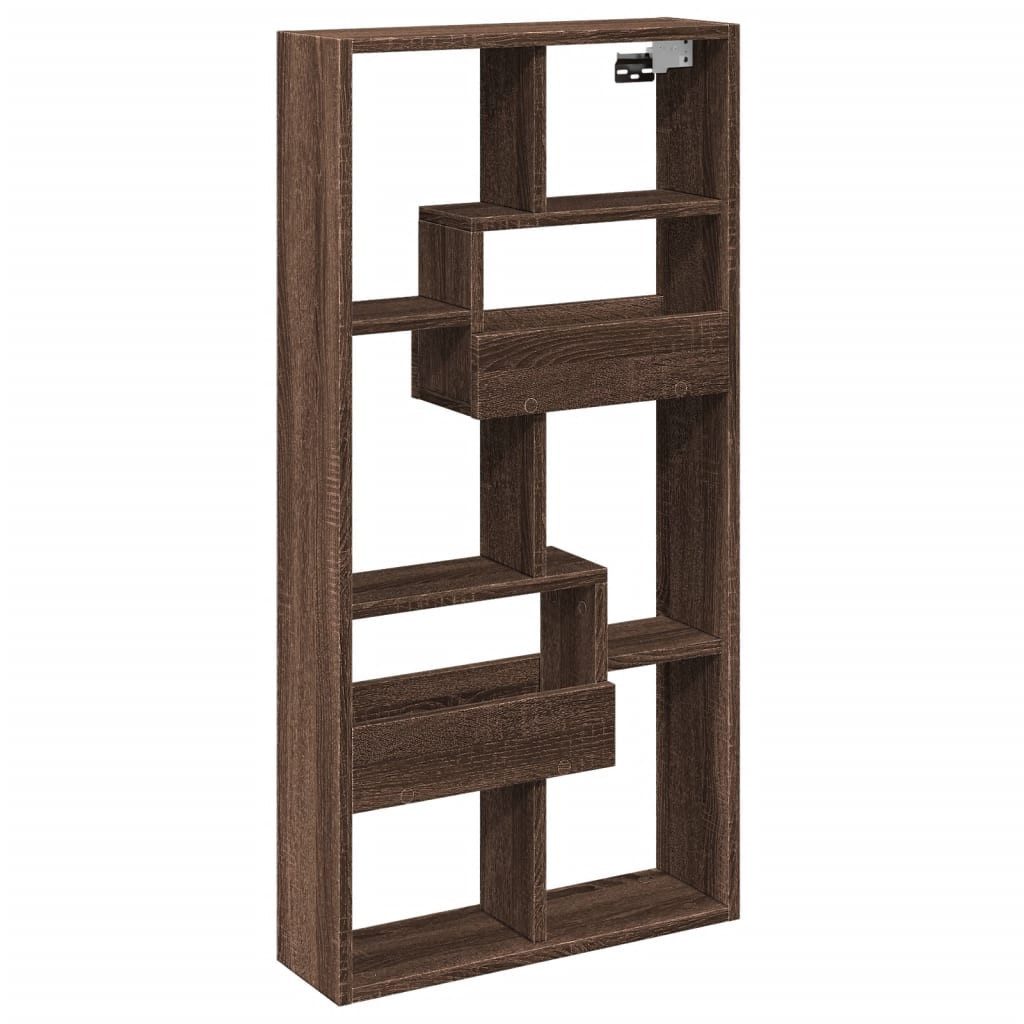 vidaXL Regal Wandschrank Braun Eichen-Optik 50x15x100 günstig online kaufen