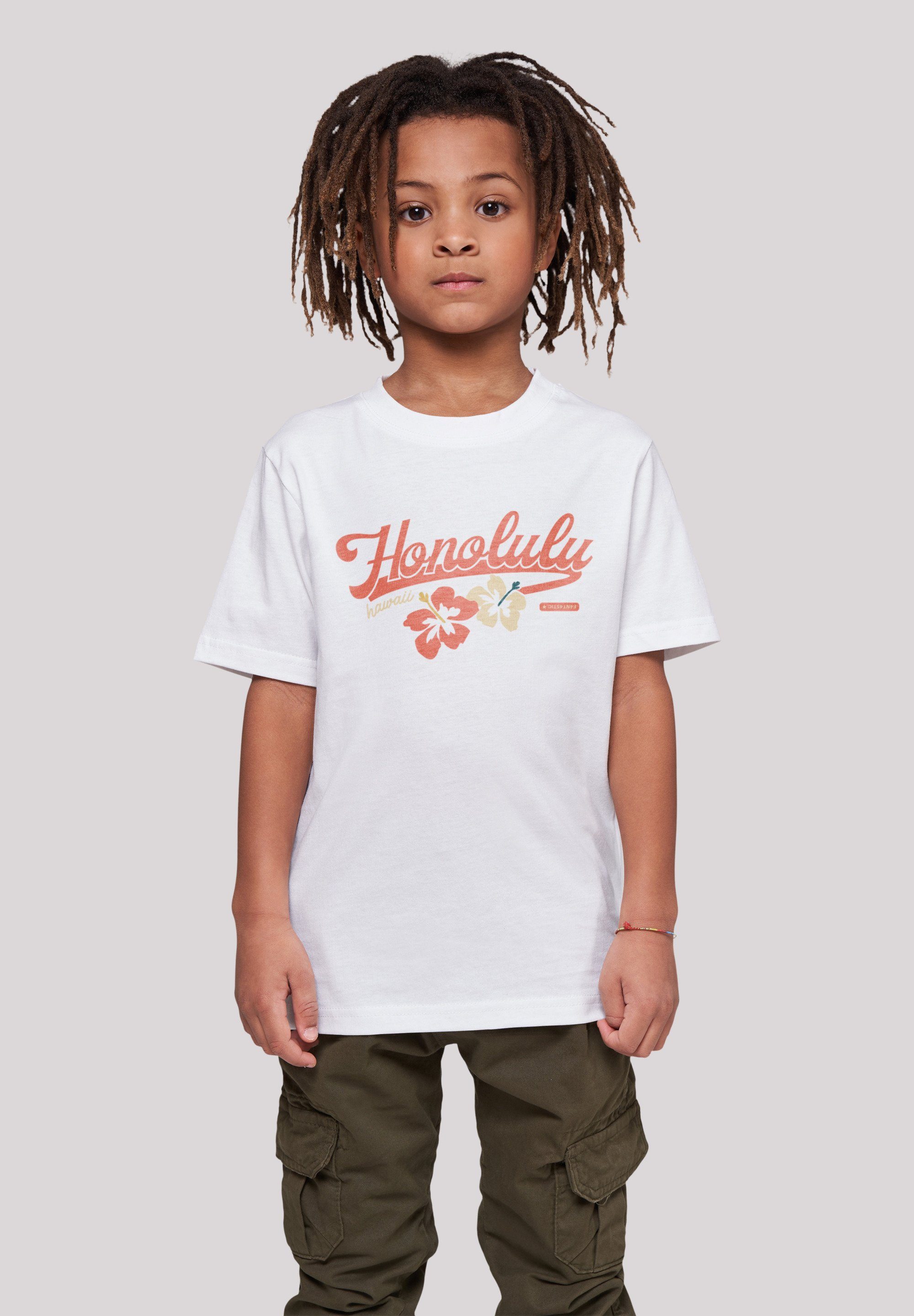 F4NT4STIC T-Shirt Honolulu Print, Das Model ist 145 cm groß und trägt Größe  145/152