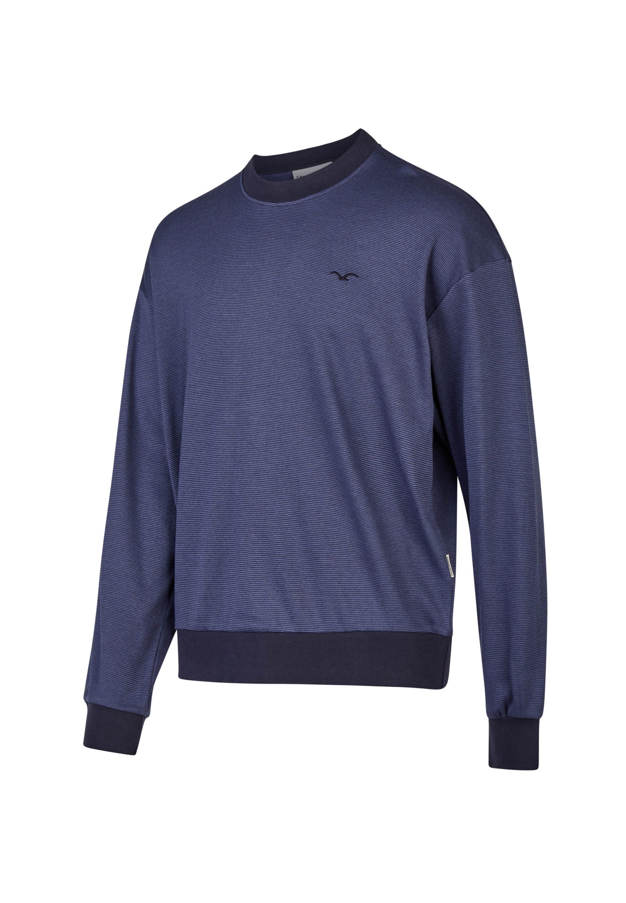 Cleptomanicx Sweatshirt Boxy Crewneck Ligull Mini Stri mit lockerem Schnitt