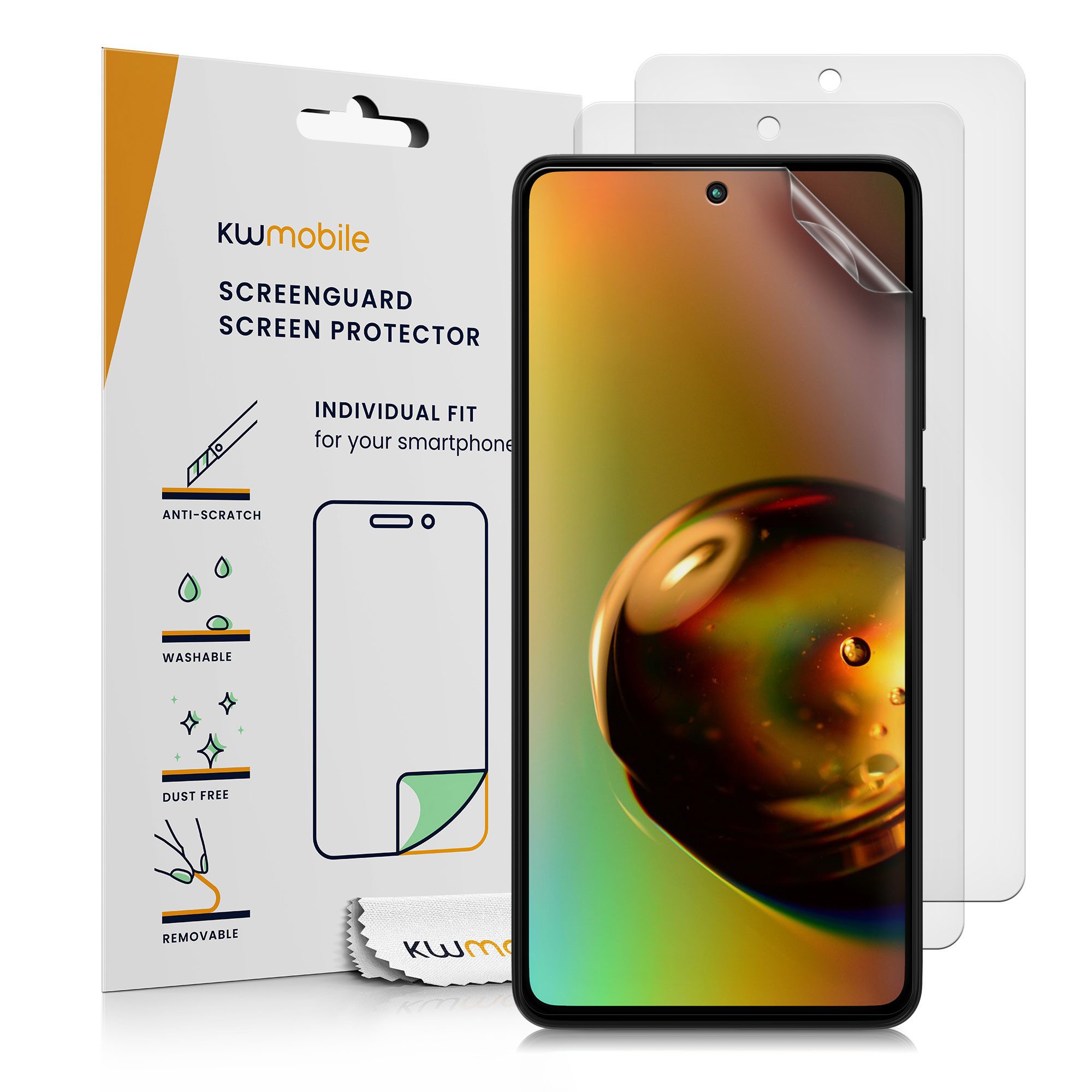 kwmobile Displayschutzfolie 3x Folie matt für Samsung Galaxy A52 / A52 5G / A52s 5G, 3 Stück, Schutzfolie Anti-Fingerabdruck Displayschutz Displayfolie entspiegelt