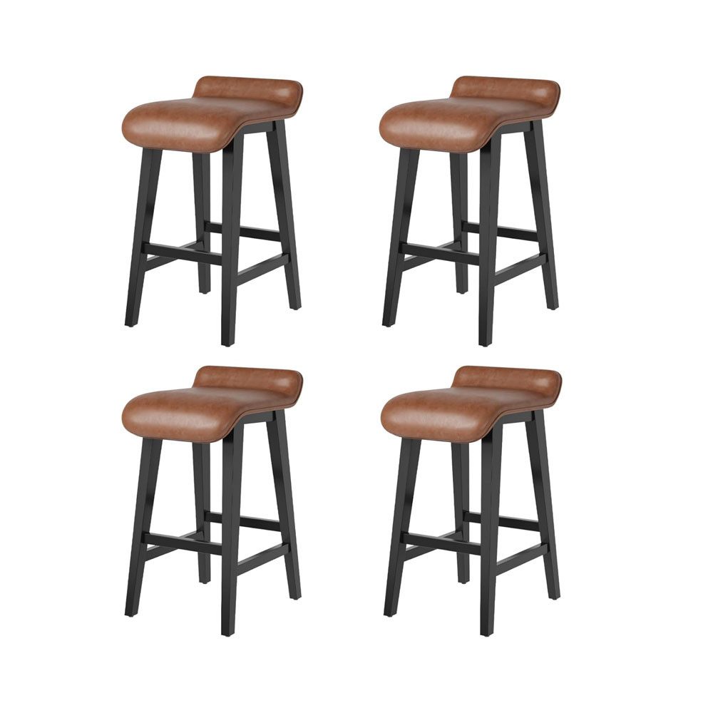 Barhocker Bar Hocker Set von 4 modernen gepolsterten Küchenhöckern