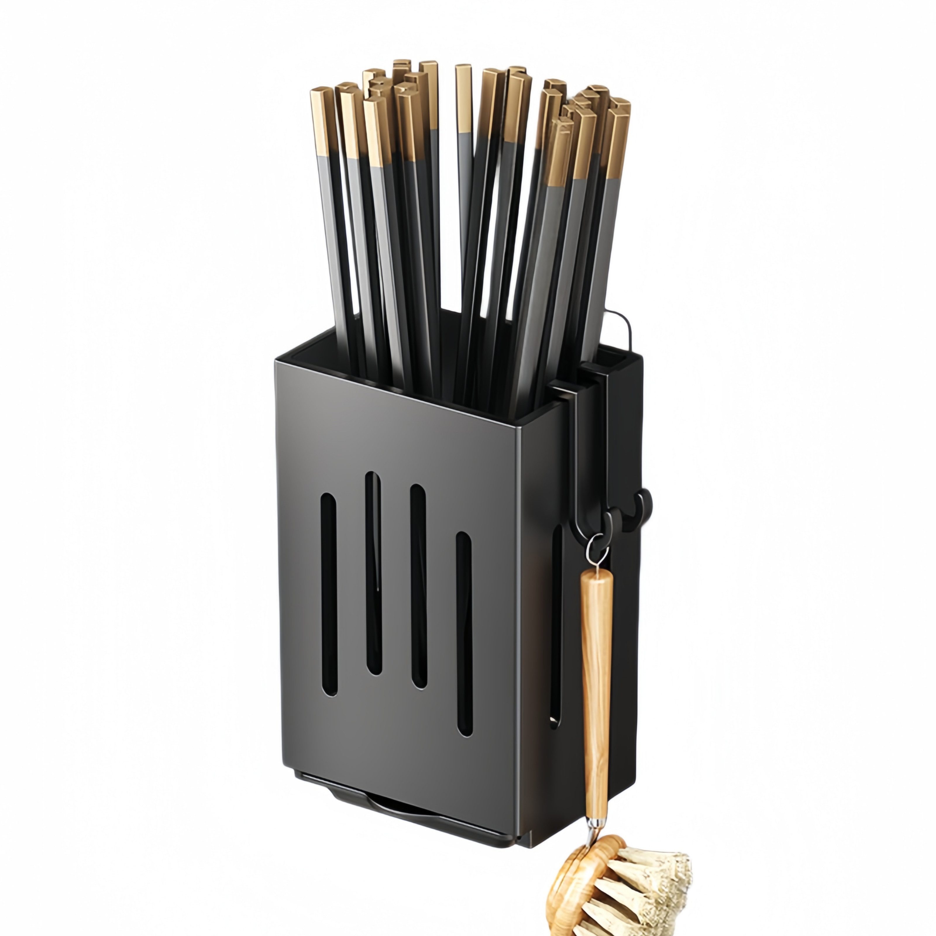 FOUORTUNATE-BEE Besteckhalter Wand Besteckhalter selbstklebend Küchen Organizer Stäbchenhalter, (1-tlg), Für Küche Löffel Gabeln Bürsten Schwamm Abtropf Aufbewahrung