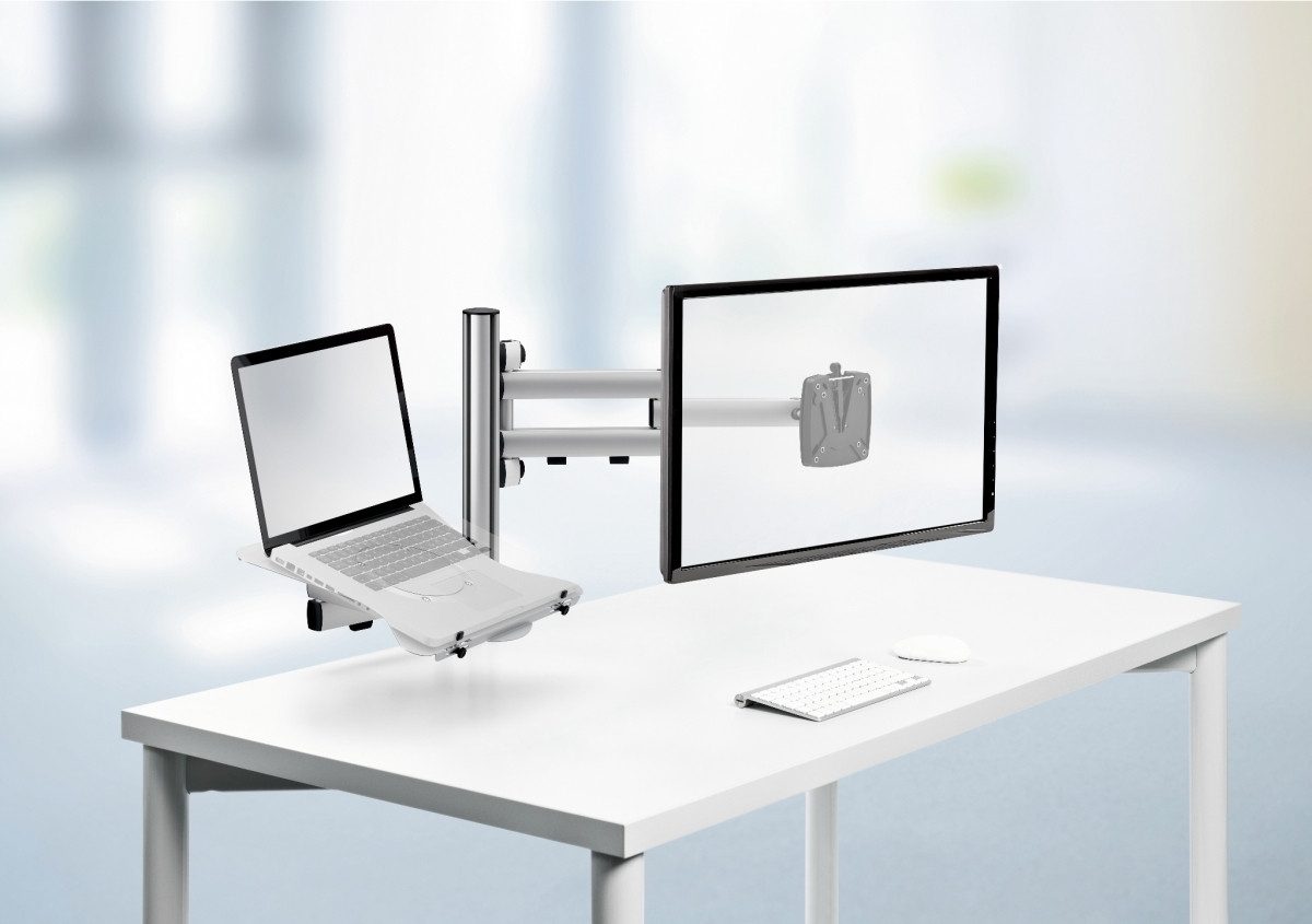 NOVUS Monitor-Halterung Bildschirmträger und Laptopständer Business Kombination