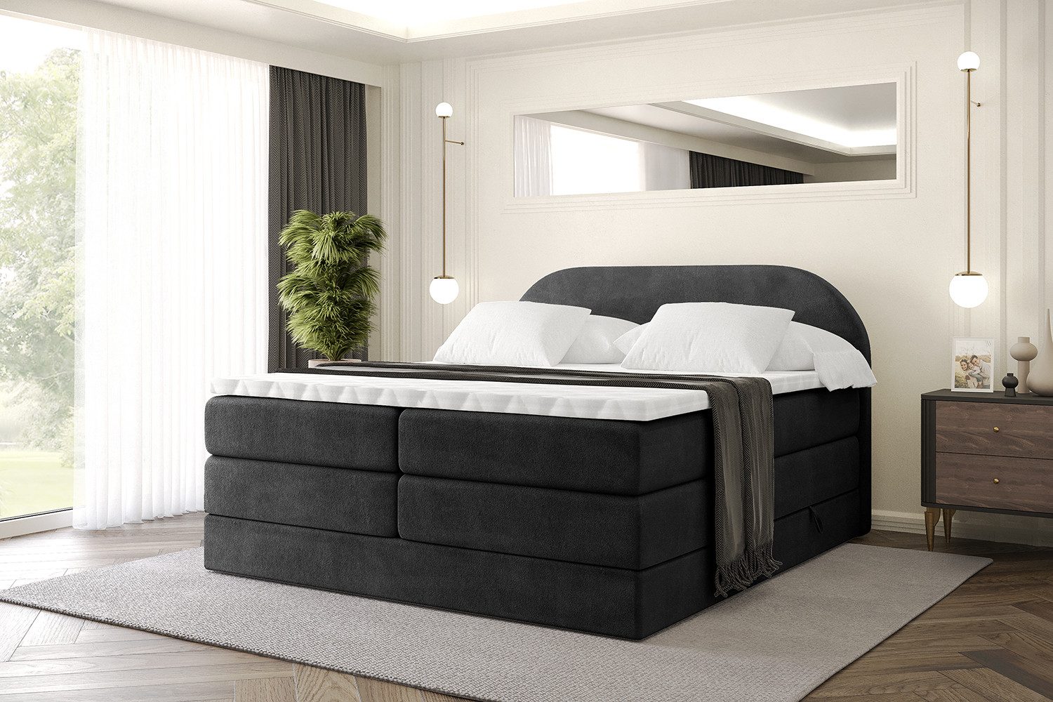 ALTDECOR Boxspringbett NOX KING (Multipocket-Matratze H4, günstig online kaufen