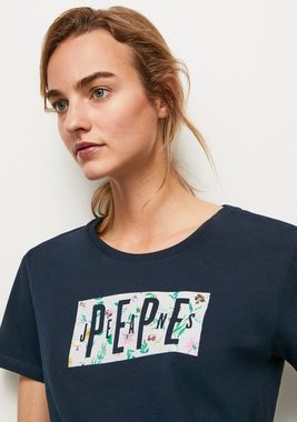 Pepe Jeans T-Shirt PATSY in figurbetonter Passform und mit tollem markentypischem Frontprint