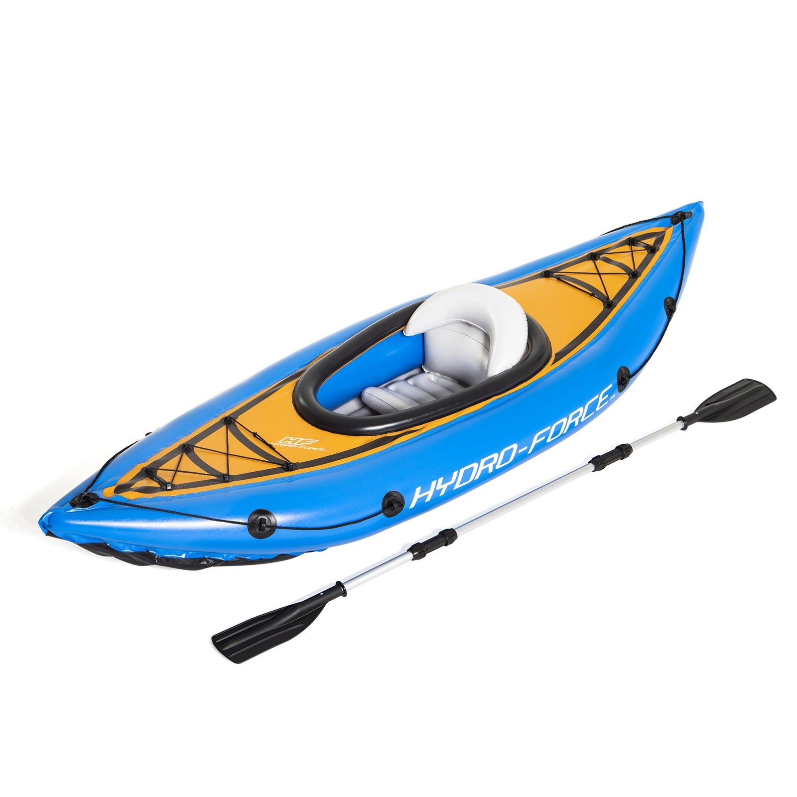Kanu Kajak Einsitzer Cove Champion aufblasbar mit Paddel 275 x 81x45cm