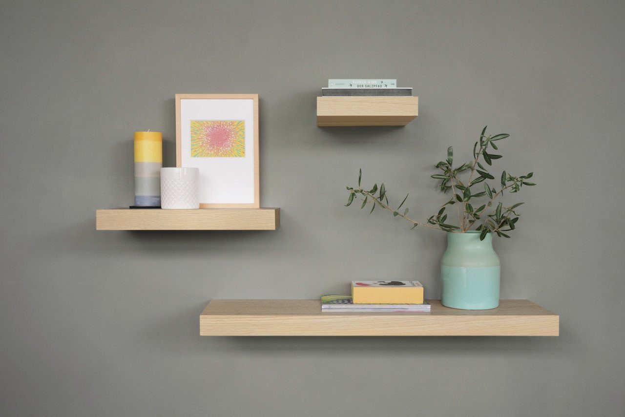 Dolle Wandregal Dolle Wandregal Bigboard 90 x 25 cm Eiche furniert