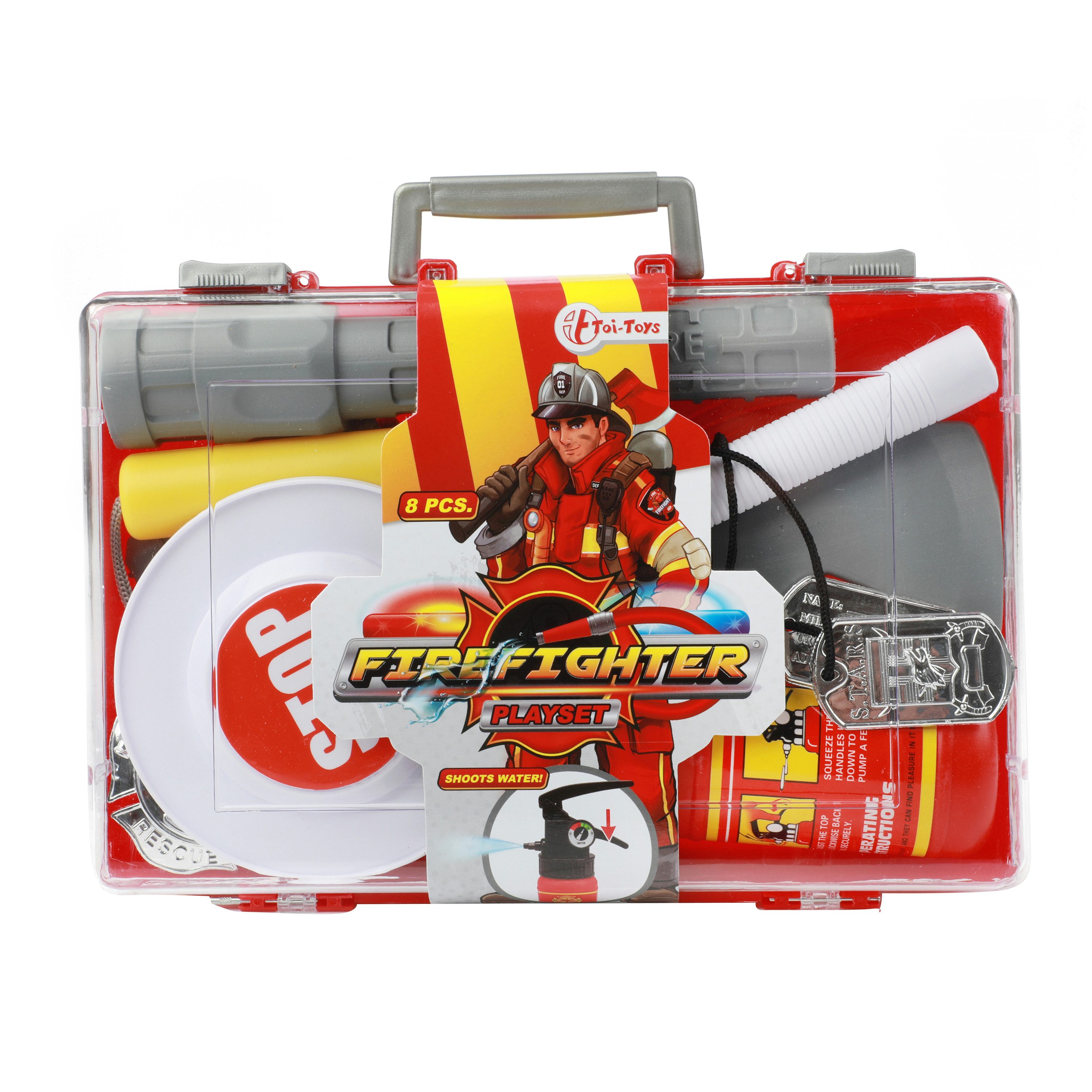 Toi-Toys Kostüm Toi-Toys - FIRE FIGHTER großes Feuerwehr Set (8-telig)