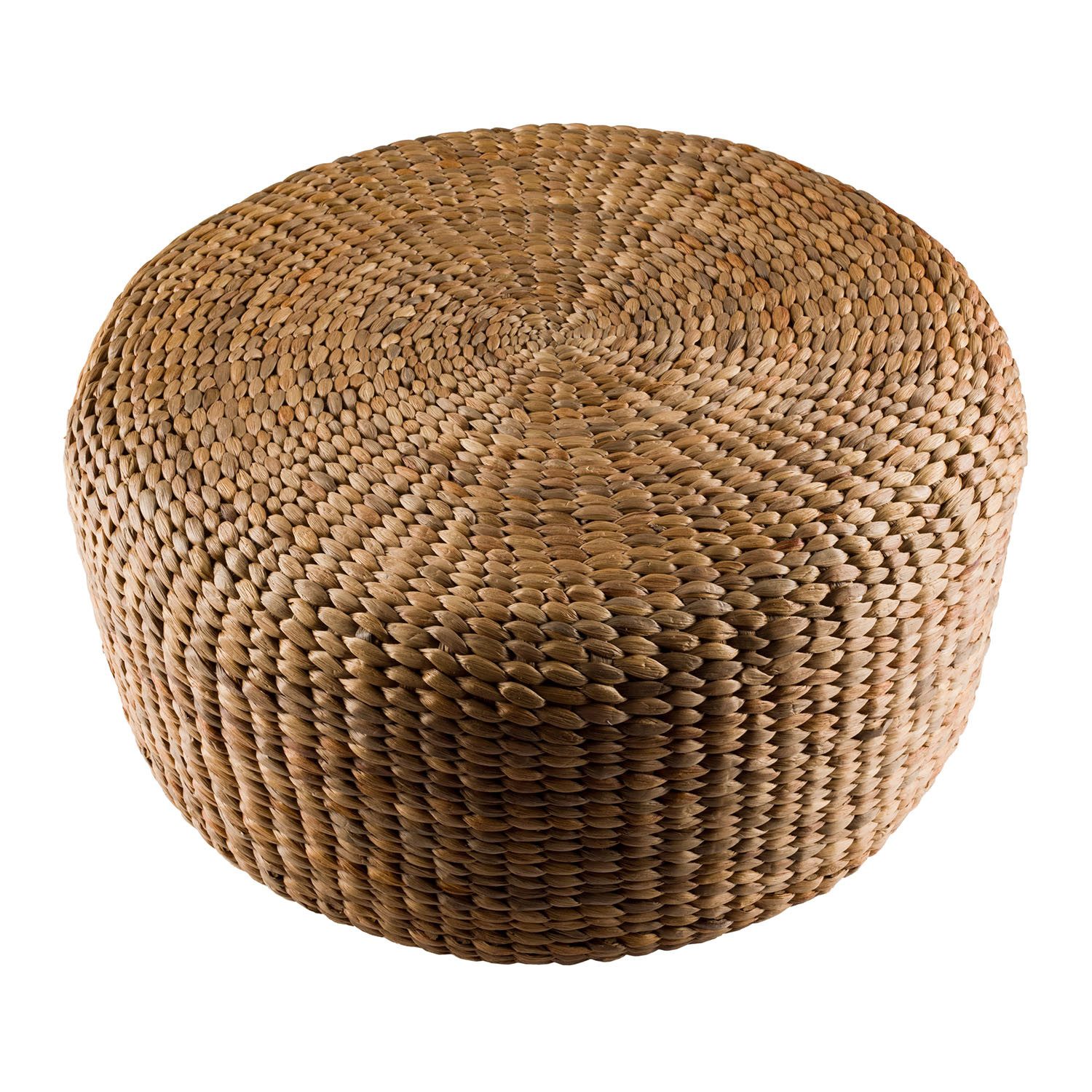 wohnfreuden Hocker Sitz-Pouf BRUNO 60 cm aus Wasserhyazinthe, 29195