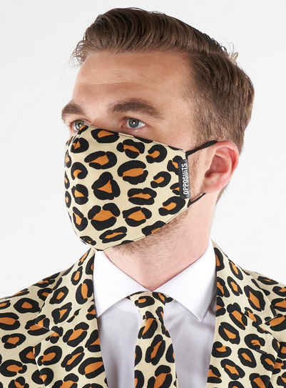 Opposuits Verkleidungsmaske The Jag Stoffmaske, In your face, Corona! Gesichtsmaske mit Stil