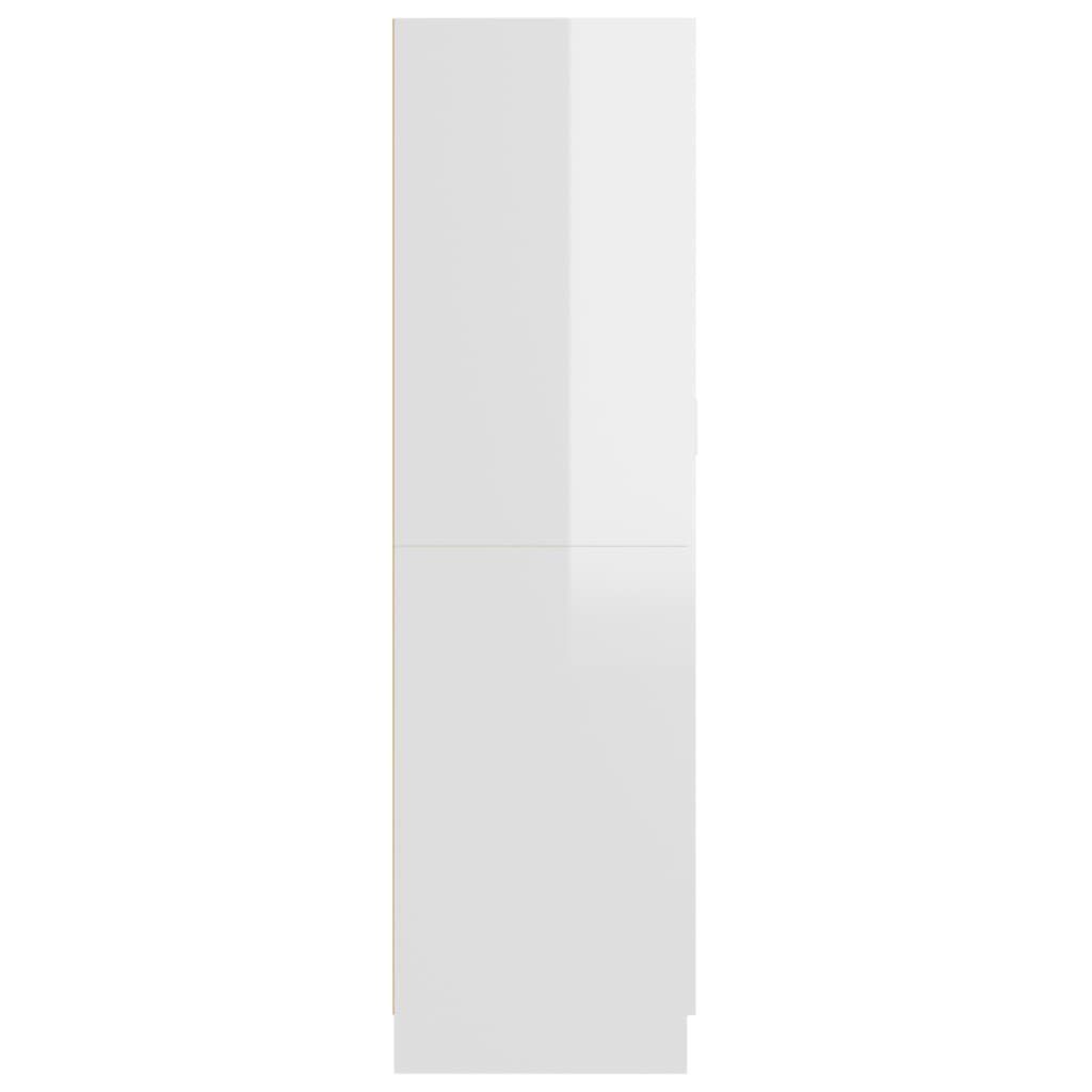 Kleiderschrank Holzwerkstoff cm (1-St) Hochglanz-Weiß Kleiderschrank vidaXL 82,5x51,5x180