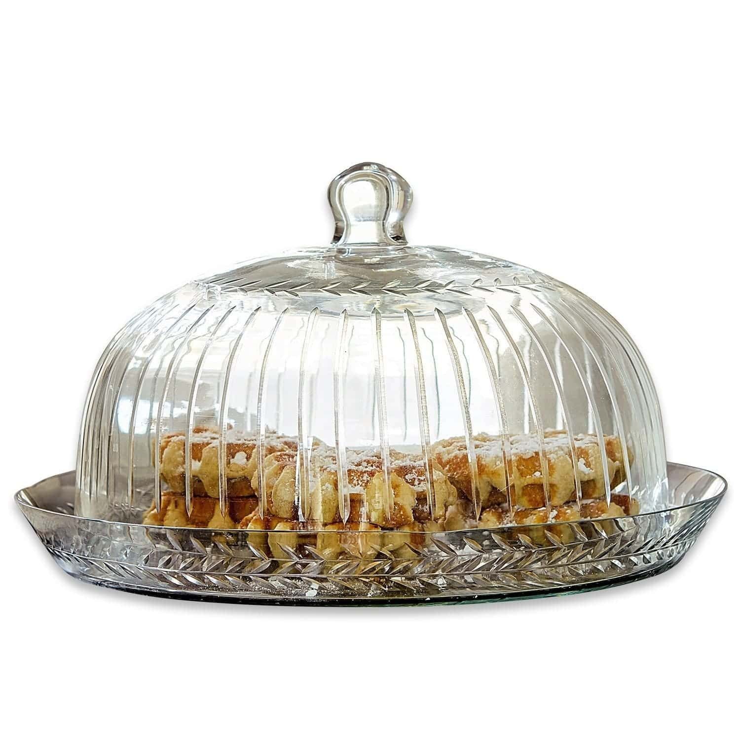 Mirabeau Vorratsdose Glasglocke mit Platte Layla klar, Glas