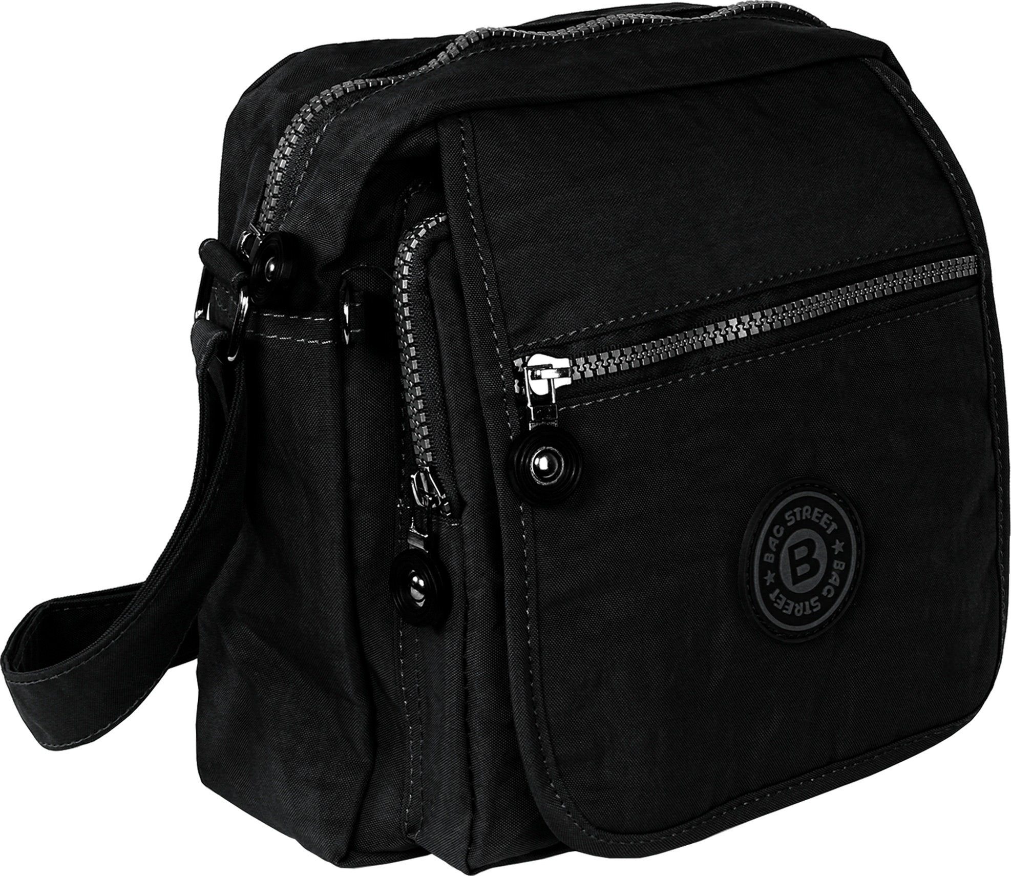 BAG STREET Umhängetasche Bag Street Damenhandtasche Umhängetasche (Umhängetasche), Damen, Jugend Umhängetasche Nylon, schwarz ca. 20cm x ca. 22cm