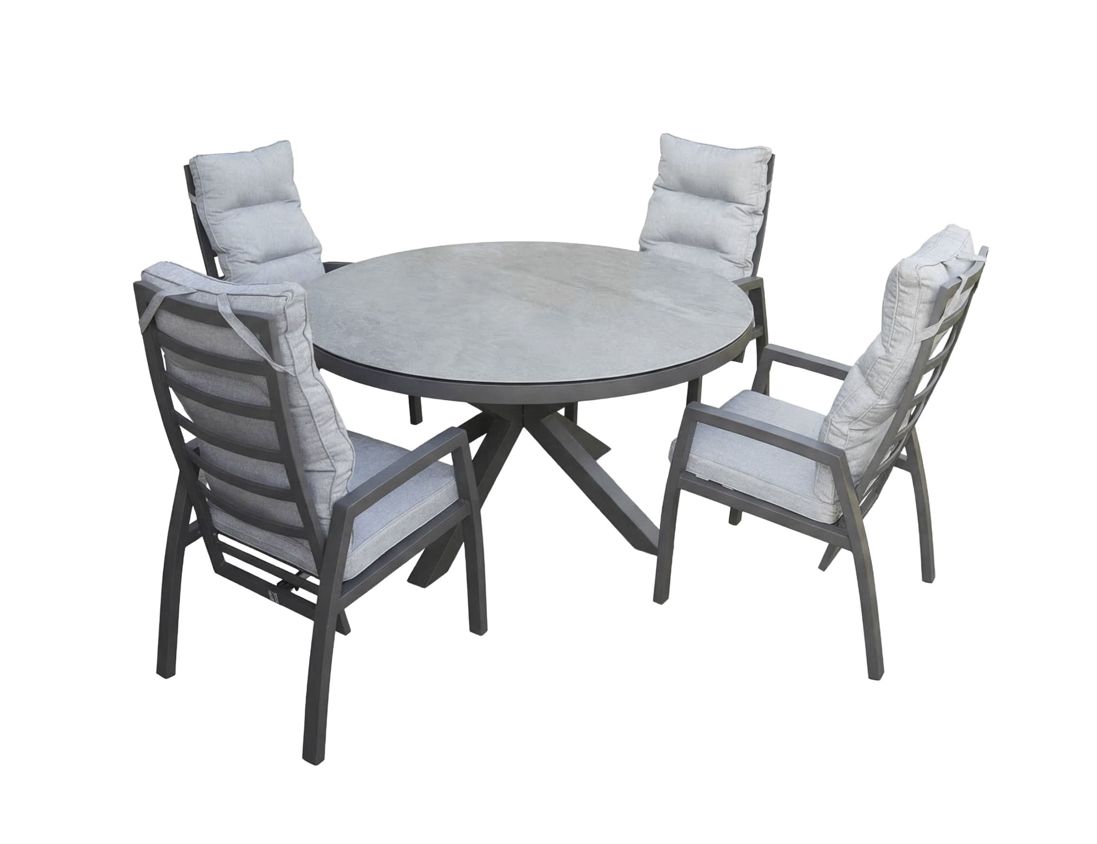 LC Garden Garten-Essgruppe LC Garden »Bondino« Dining Set IX Sitzgruppe Gartenset anthrazit