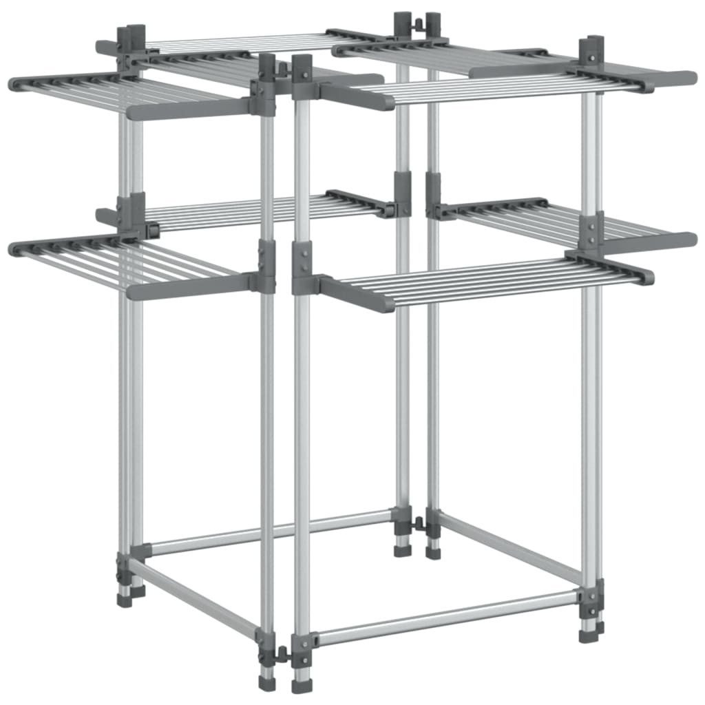 vidaXL Wäscheständer Wäschetrockner 107x107x120 cm Aluminium