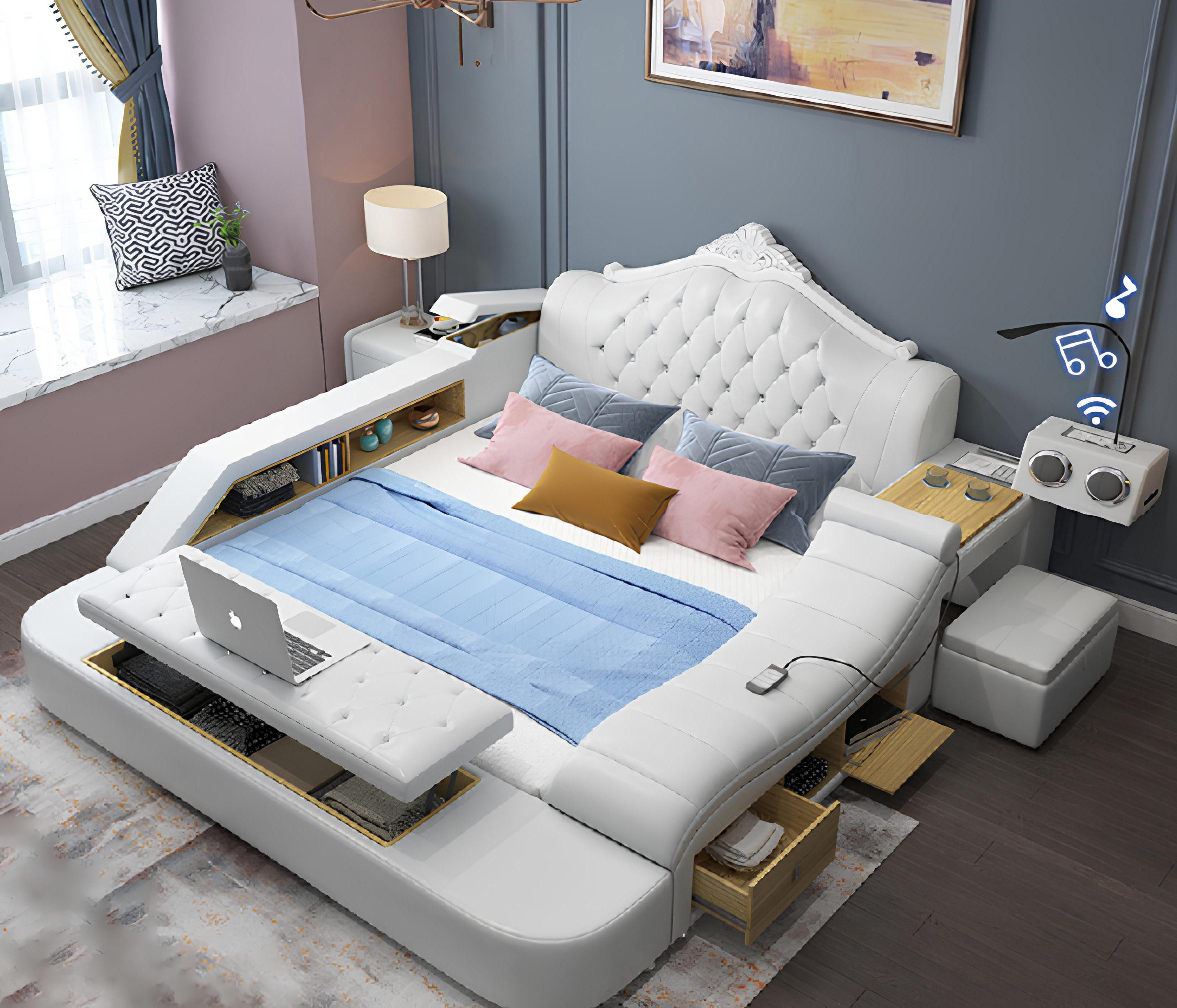 Xlmoebel Bett Luxuriöses Produkt mit vielfältigen Funktionen für jeden Bedarf (Multifunktions Bett), Hergestellt in Europa