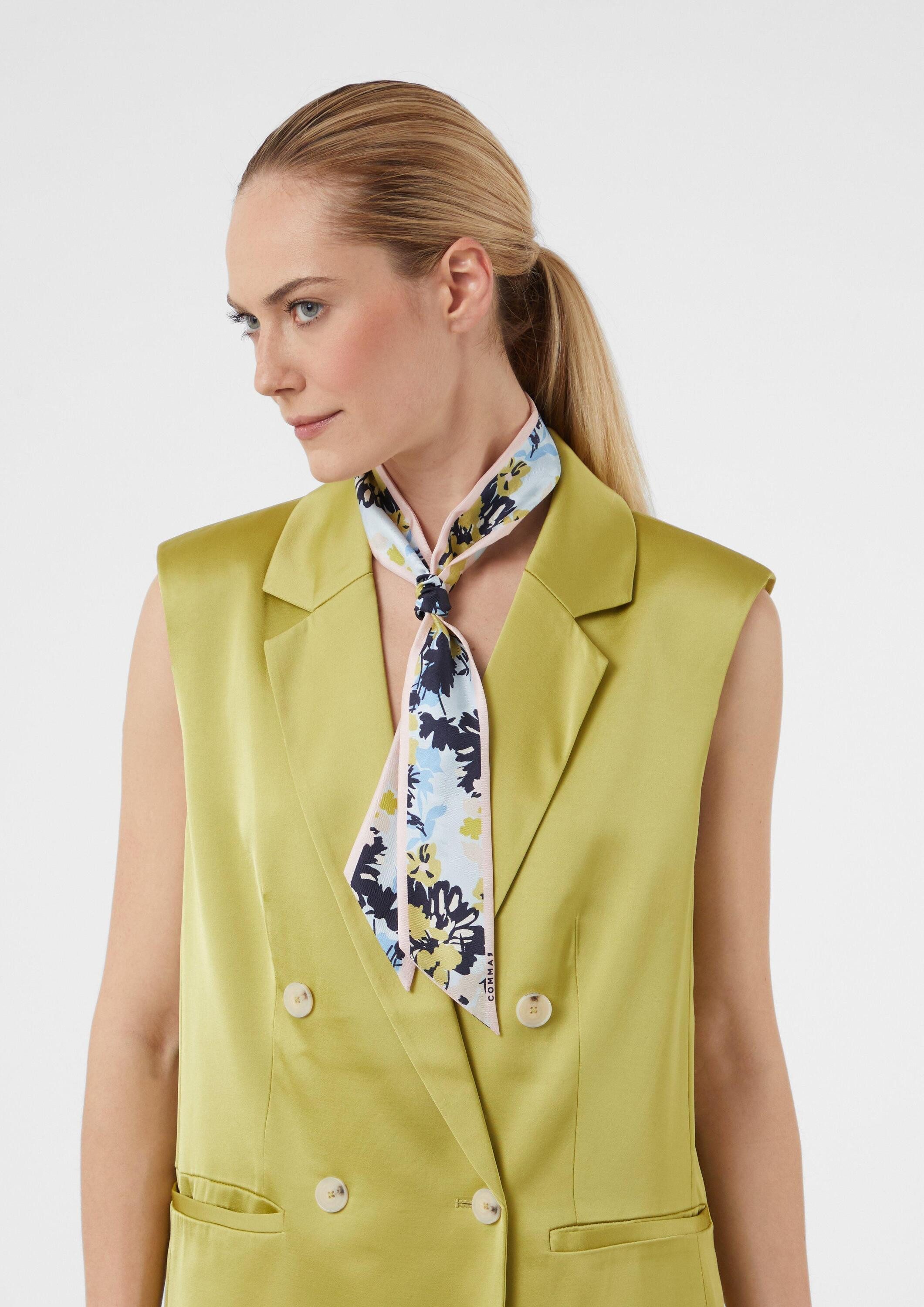 comma Schal Tuch, Floral gemustertes Halstuch aus Seide günstig online kaufen