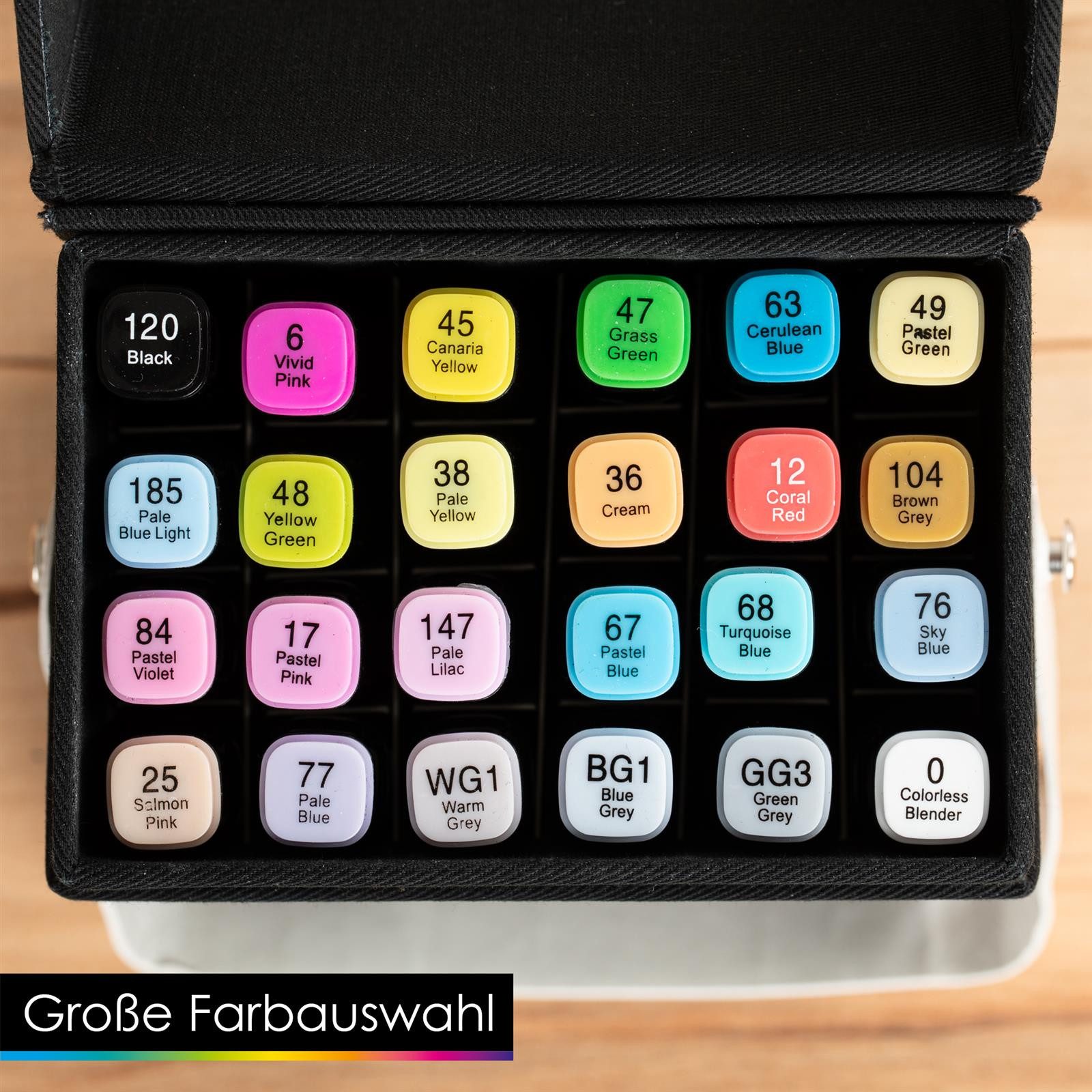 OfficeTree Marker OfficeTree 24er Set Twin Marker Duo-Fasermaler Weiche Farben, (24er Set, 24-tlg., Duo-Fasermaler), Weiche Farben