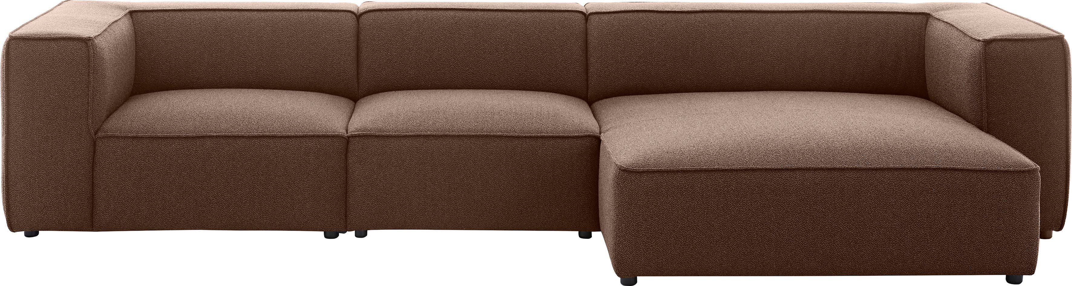 W.SCHILLIG Ecksofa around-the-block Mega Sofa, viel Platz und hoher Sitzkomfort, L-Form, mit eleganter Biese, mit Federkern, Breite 341 cm