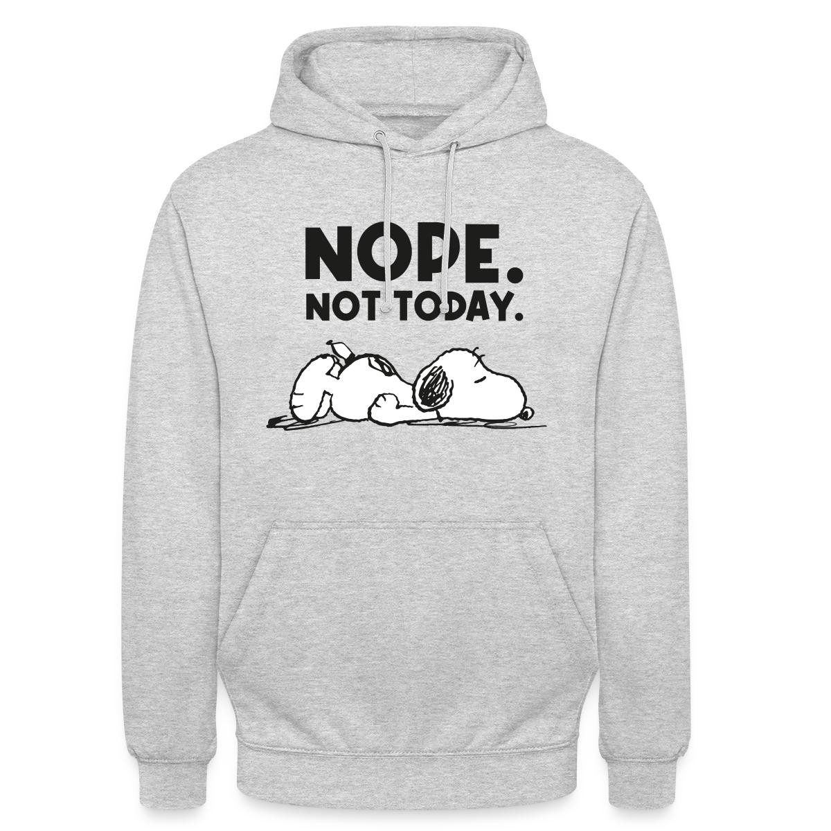 Spreadshirt Hoodie Peanuts Snoopy Nope Not Today Bürohumor Unisex Hoodie (1-tlg)