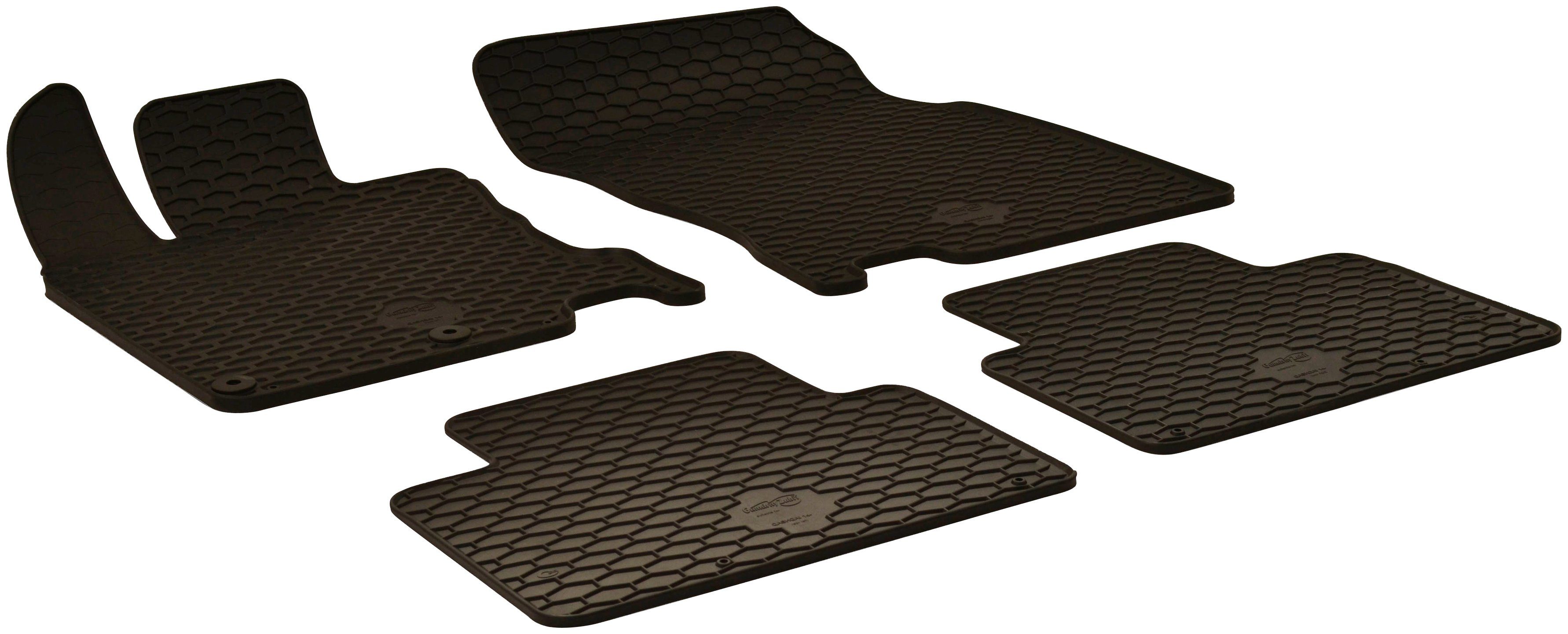 WALSER Passform-Fußmatten (4 St), Qashqai 11/2013-Heute II für Nissan SUV