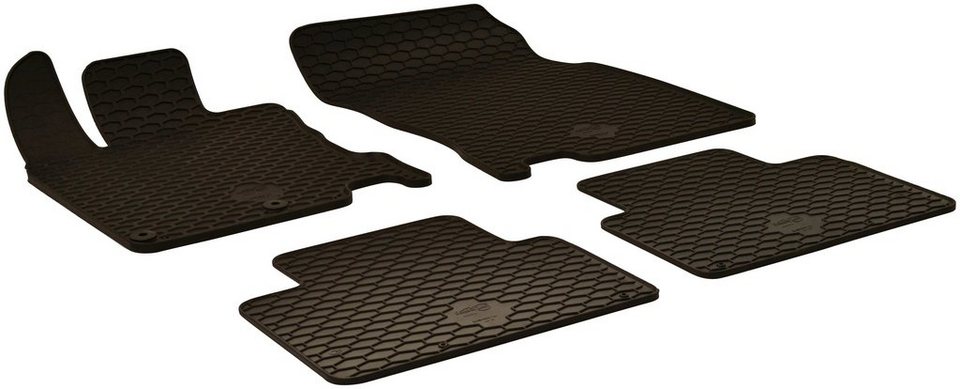 WALSER Passform-Fußmatten (4 St), für Nissan Qashqai II SUV 11/2013-Heute