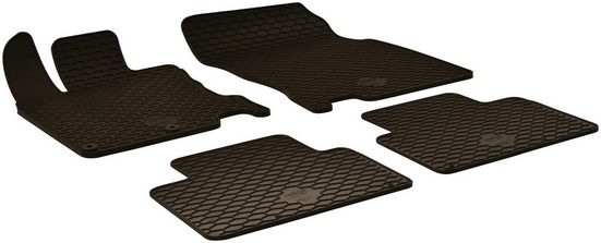 WALSER Passform-Fußmatten (4 Stück), für Nissan Qashqai II SUV 11/2013-Heute
