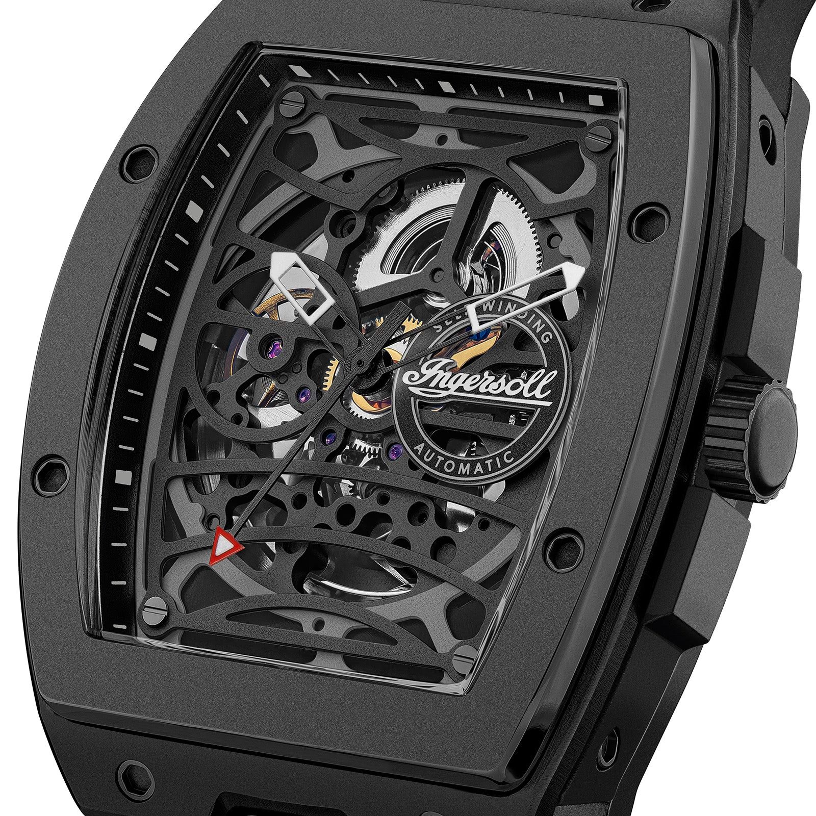 Ingersoll Quarzuhr Ingersoll Herrenuhr Silikon schwarz, günstig online kaufen