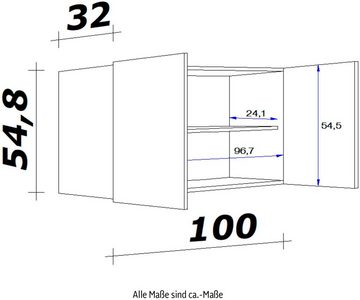 Flex-Well Hängeschrank Portland (B x H x T) 100 x 54,8 x 32 cm