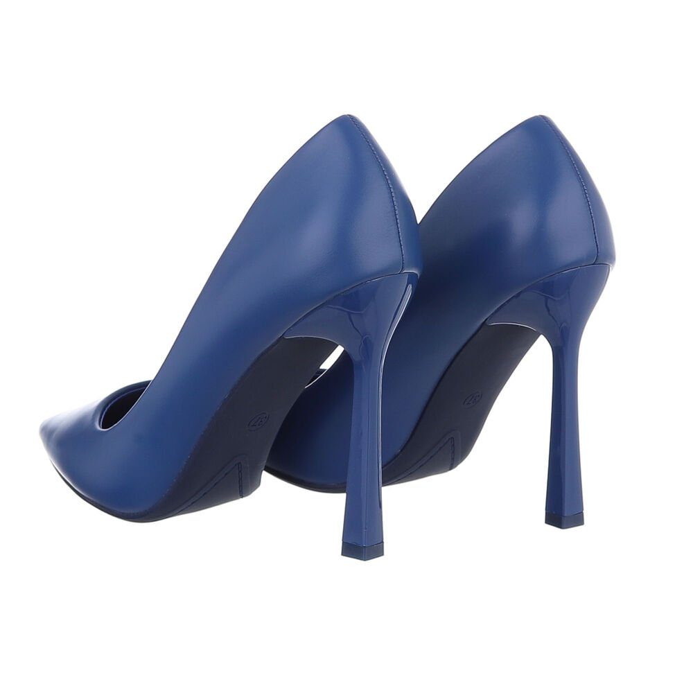 High-Heel-Pumps Abendschuhe High Pfennig-/Stilettoabsatz Pumps Elegant Ital-Design Blau Heel in Damen