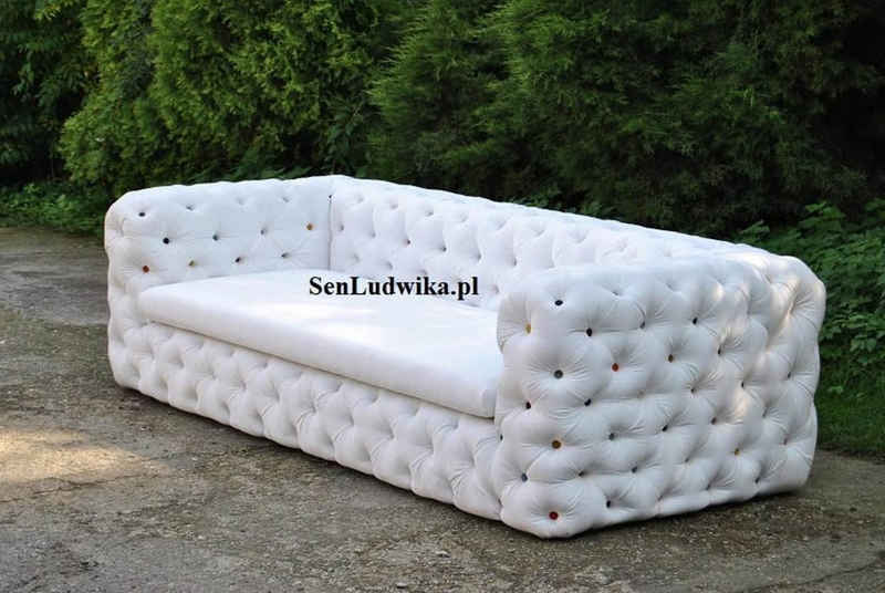 JVmoebel 4-Sitzer, XXL Design Sofa Couch Polster 4 Sitzer Englische Chesterfield Samt