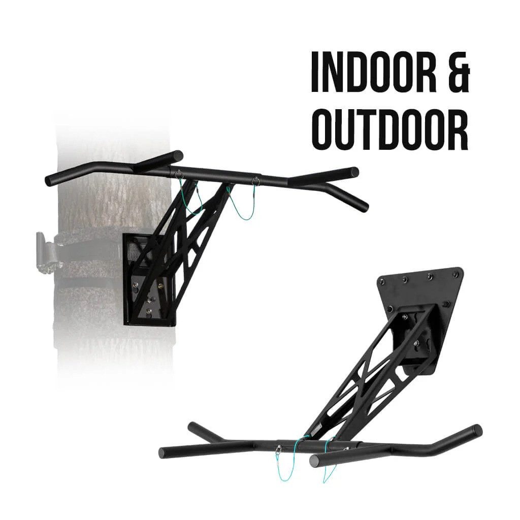 Pullup & Dip Klimmzugstange PULLUP & DIP Premium Klimmzugstange und Dip Stange (1-tlg., 2 x Multi Stange für Klimmzüge und Dips, Spanngurt 2,5 m)