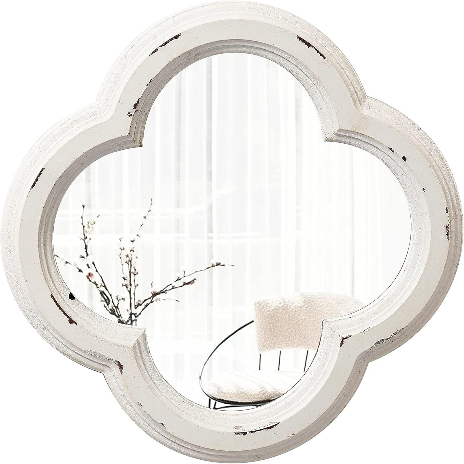 Sintosin Wanddekoobjekt Vintage Farmhouse Wandspiegel Quatrefoil 22,5 cm We günstig online kaufen