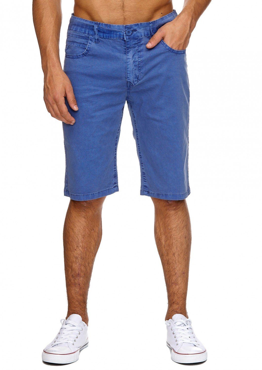 Egomaxx Chinoshorts Bermuda Шорти Sportliche 3/4 Capri Hose Sommer (1-tlg) 1901 in Blau