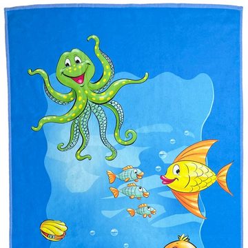 ESPiCO Strandtuch Unterwasserwelt 75x150 cm, Frottee (1-St), Meer, Fische, Krake, Muschel