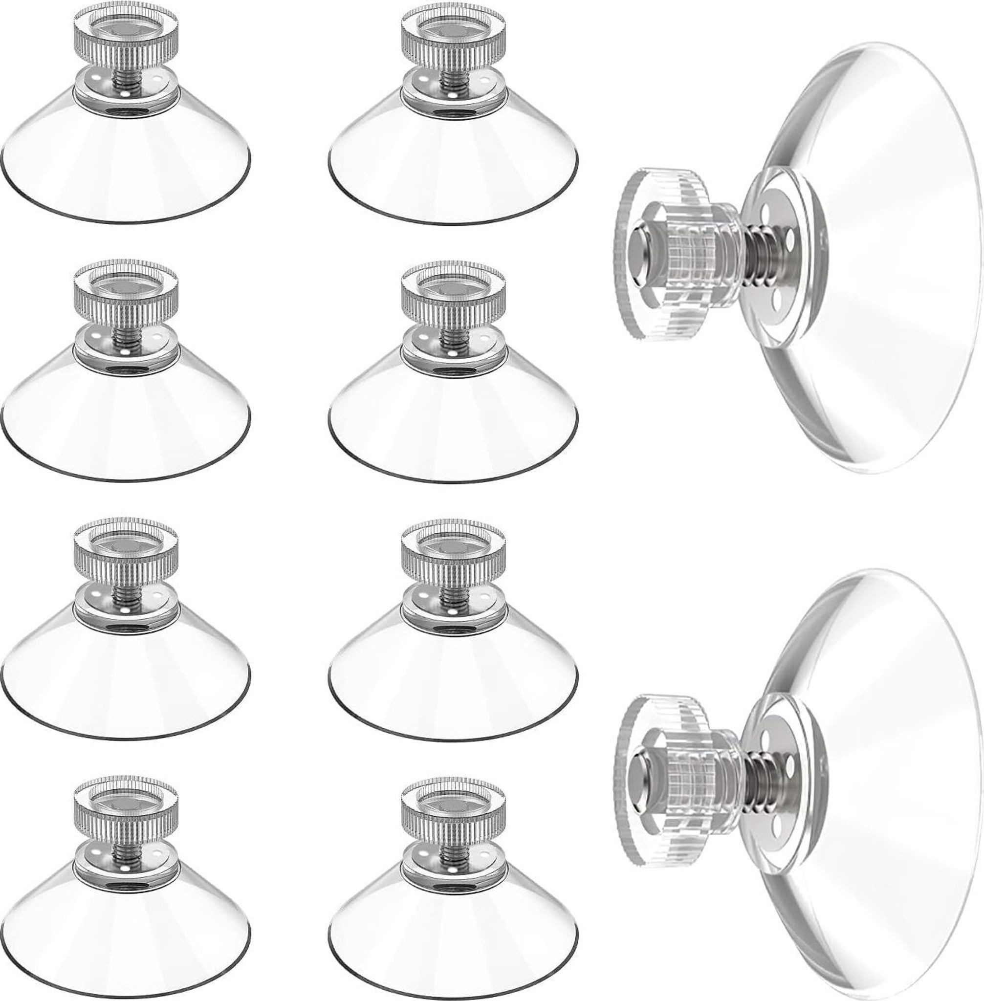FELIXLEO Wandhaken 10 Saugnäpfe 25mm Transparent für Fenster Glas Fliesen Auto