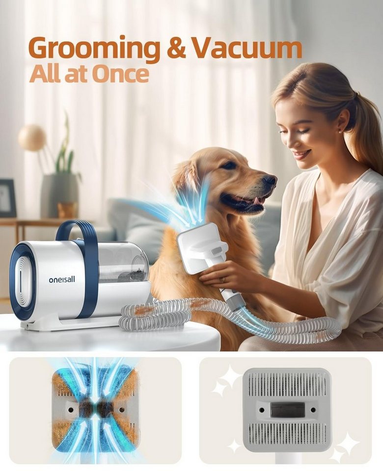 Thumbnail - Purpurra Hundeschermaschine Oneisall mit Staubsauger, 7 in 1 Profi Haustierpflegeset
