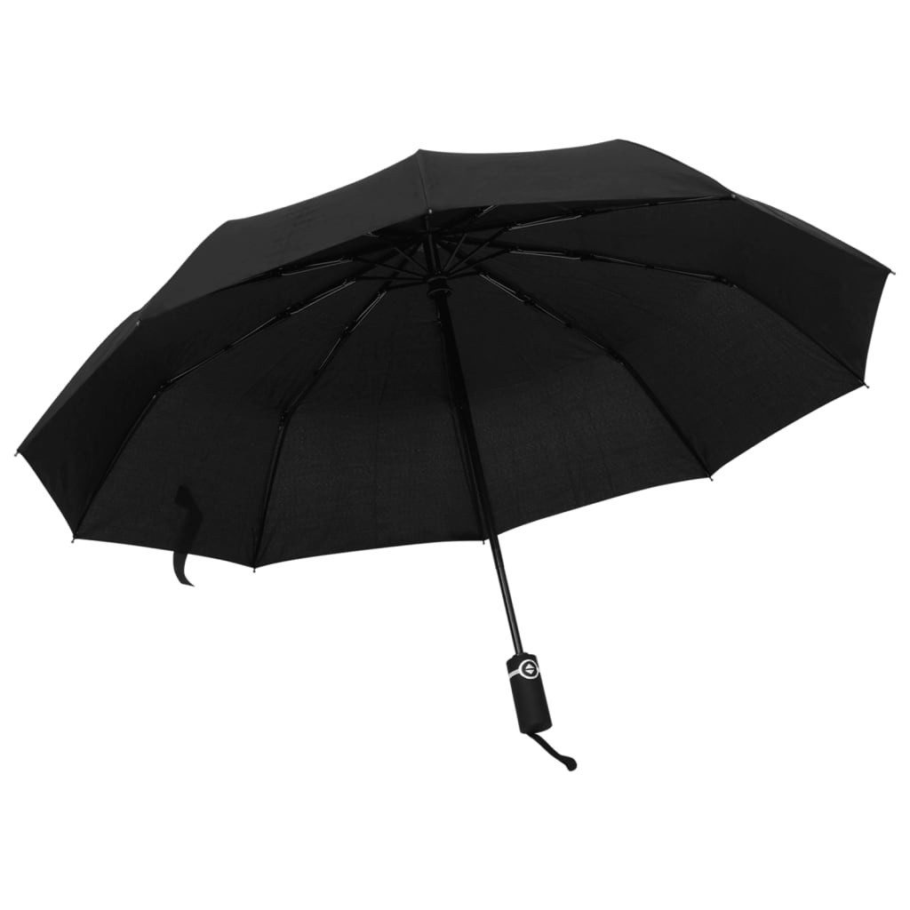 Stockregenschirm Faltbarer Regenschirm Automatisch Schwarz 104 cm