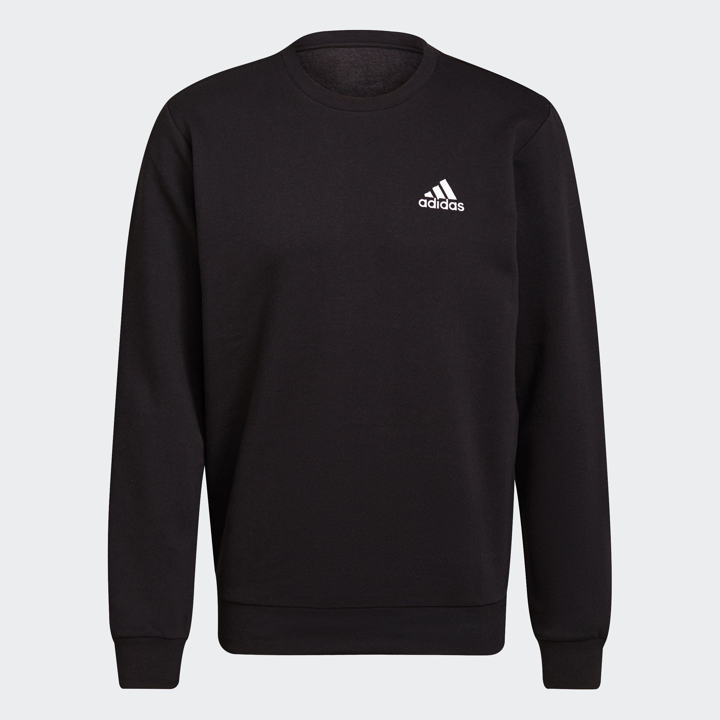 adidas Sportswear / Sweatshirt Black FLEECE White ESSENTIALS