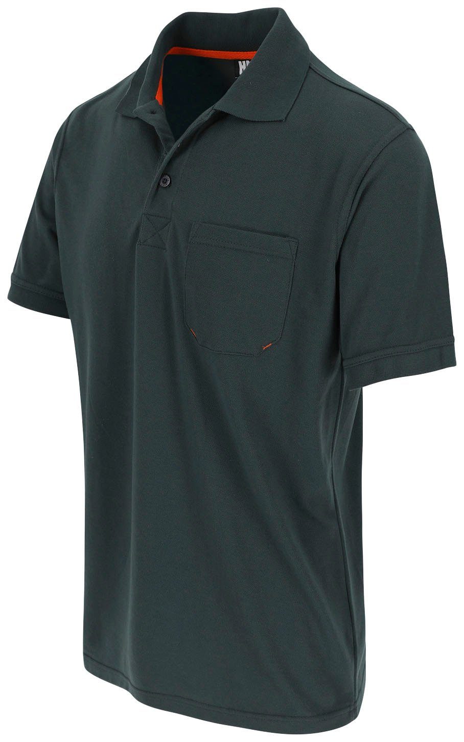 Poloshirt Rippstrick-Kragen und Leo Polohemd verschiedene 1 grün Farben Bündchen, Herock Kurzärmlig Brusttasche,