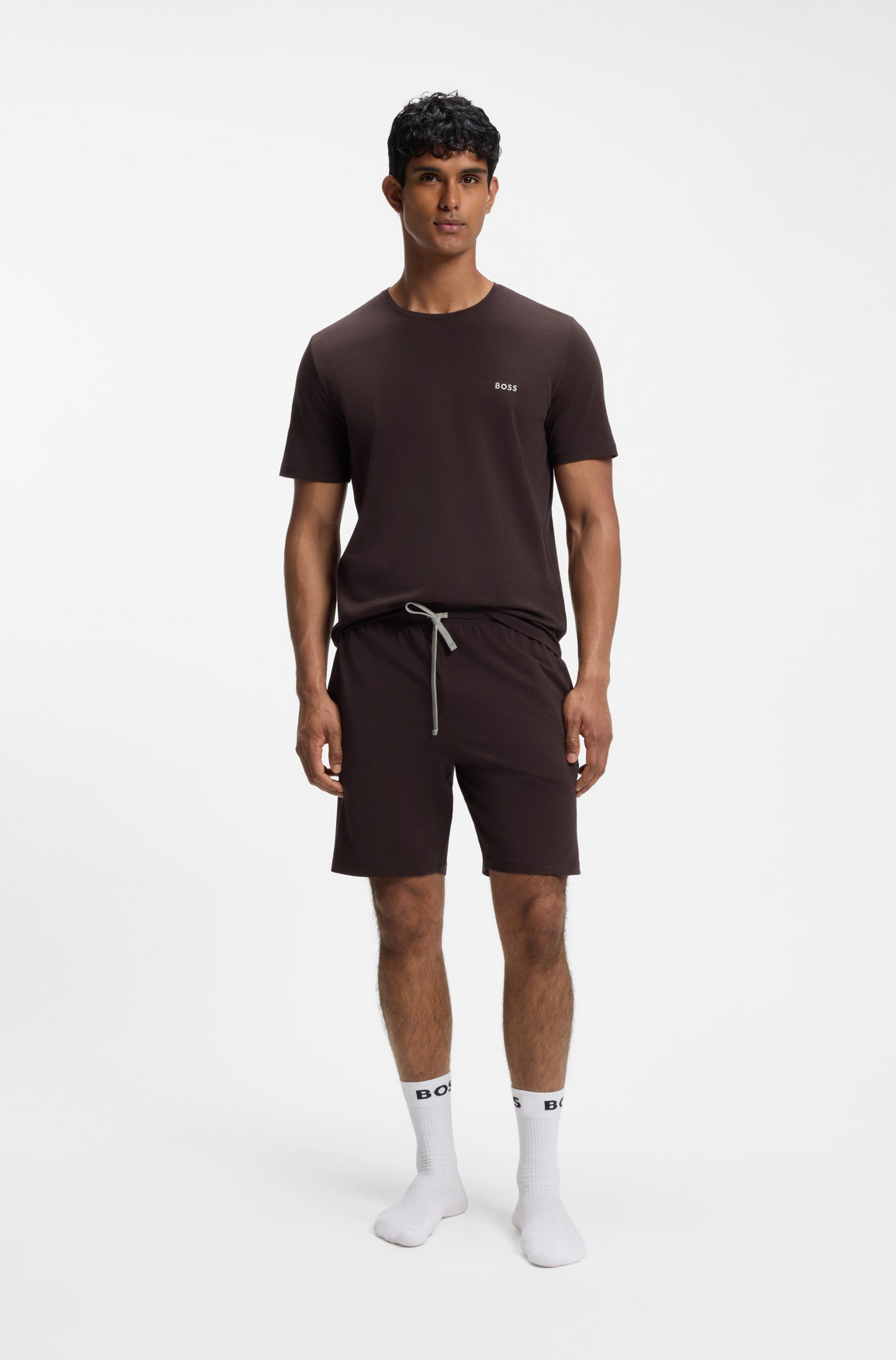 BOSS T-Shirt Mix&Match T-Shirt R mit Logostickerei