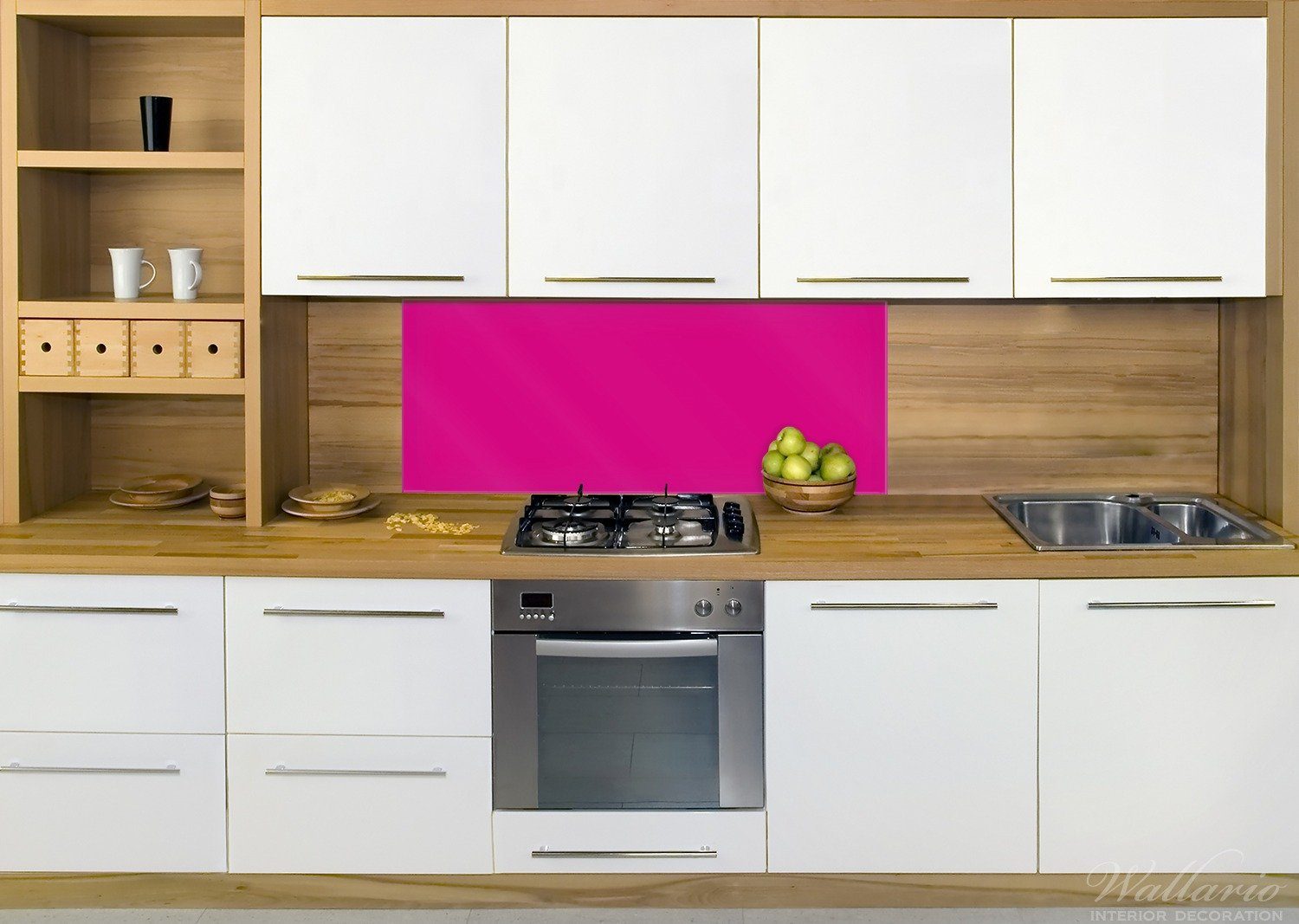Wallario Küchenrückwand Pink, (1-tlg)