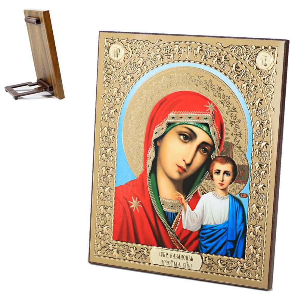 NKlaus Bild Ikone Gottesmutter Von Kazan Holz 15x18 Икона Казанская Богородица 391, Religion