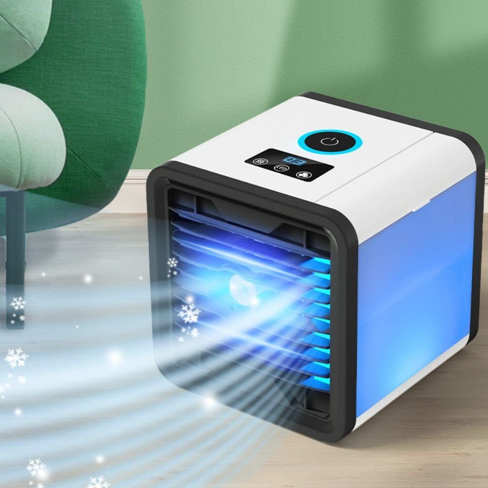 Ciskotu Mini USB-Ventilator Tragbare Mobile Klimaanlage, Sprühen Klimagerät  mit 600ml Wassertank