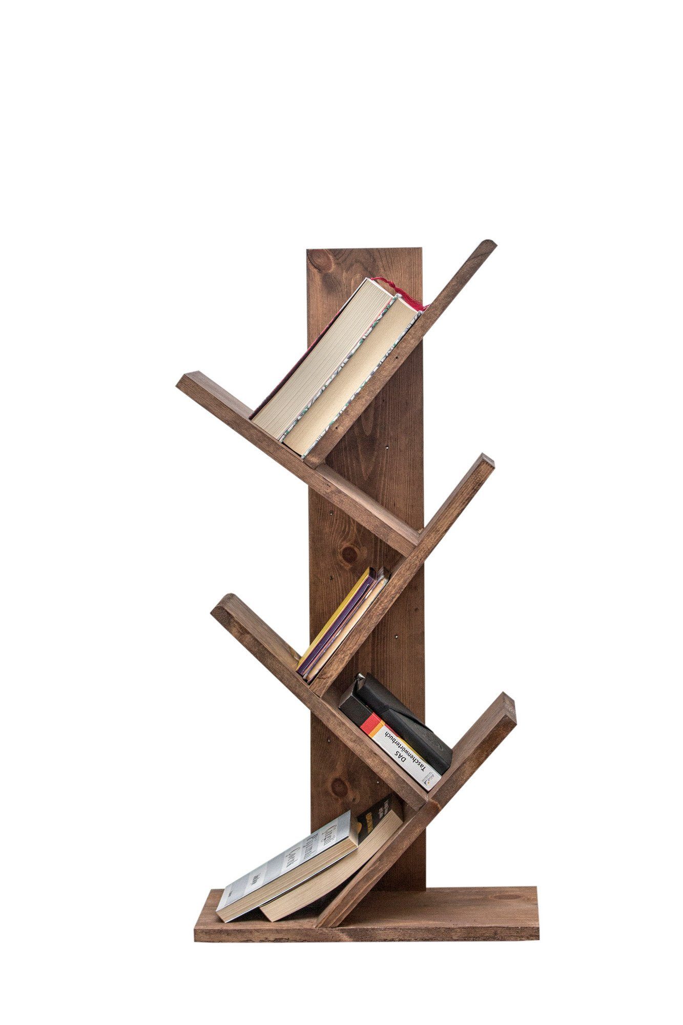 Skye Decor Bücherregal Cemo SSE, Bücherregale, 90x35x18 cm, 100% massives Holz