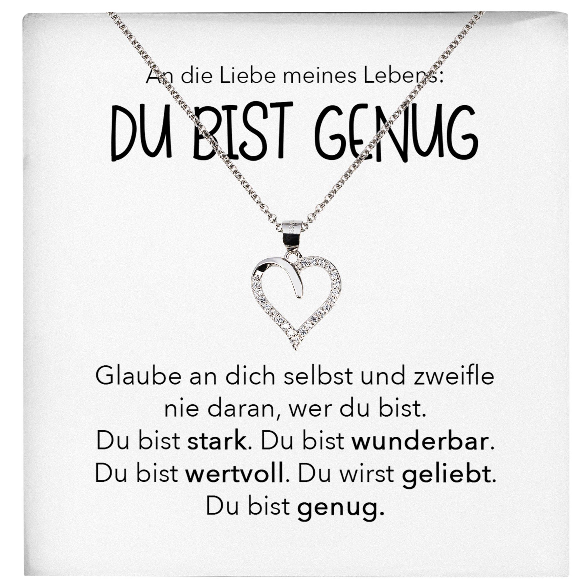 Schmuckset Du Bist Genug Liebe Meines Lebens Frauen Geschenk Halskette Collier