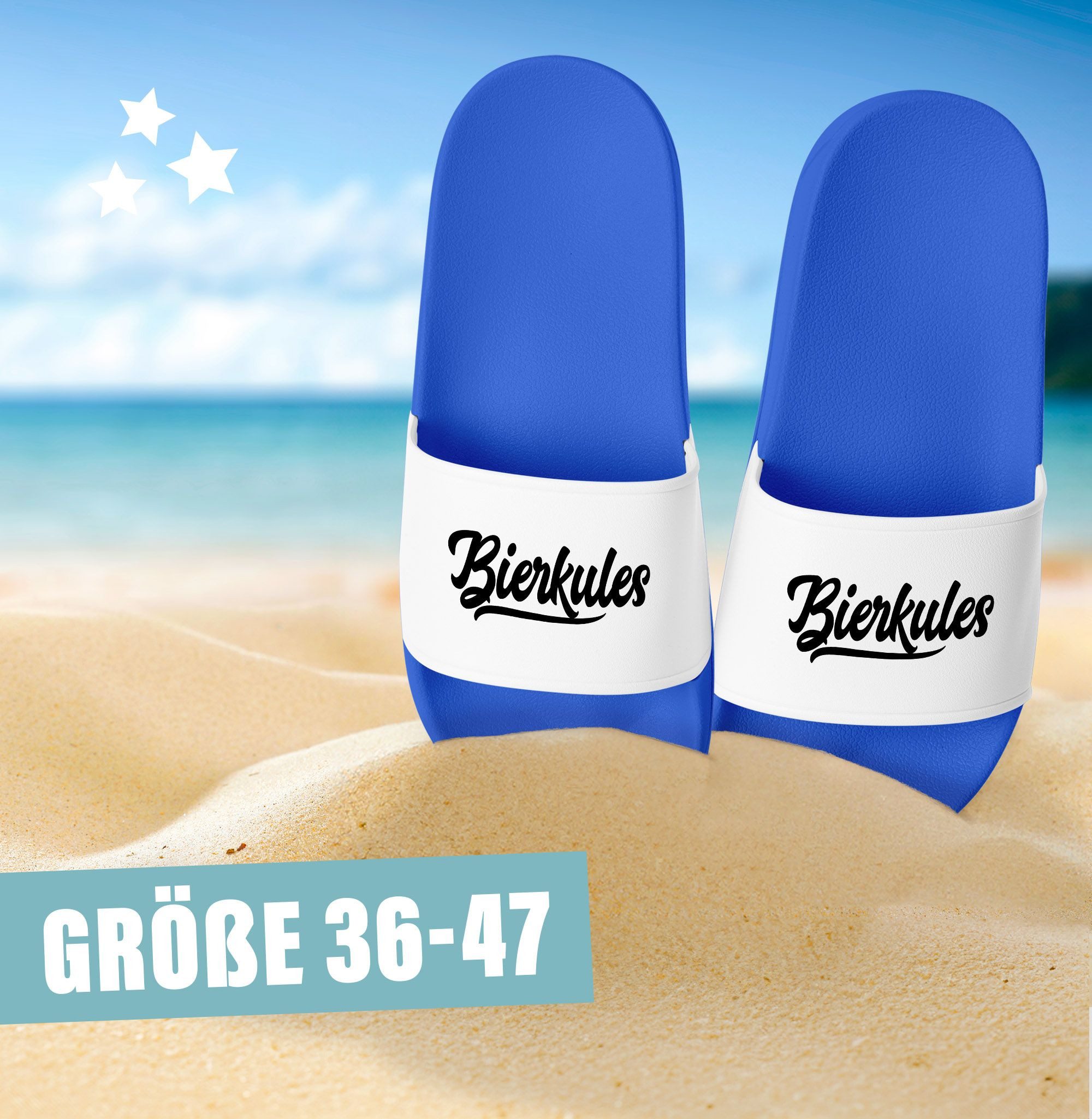 MoonWorks Badelatschen mit Spruch Alkohol Party Unisex Badeschlappen mit Badesandale