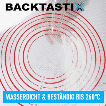 MAVURA Backmatte BACKTASTIX Teigunterlage Teigmatte Backen, Matte Fiberglas Backpapier Rollmatte Ausrollmatte 30x25cm