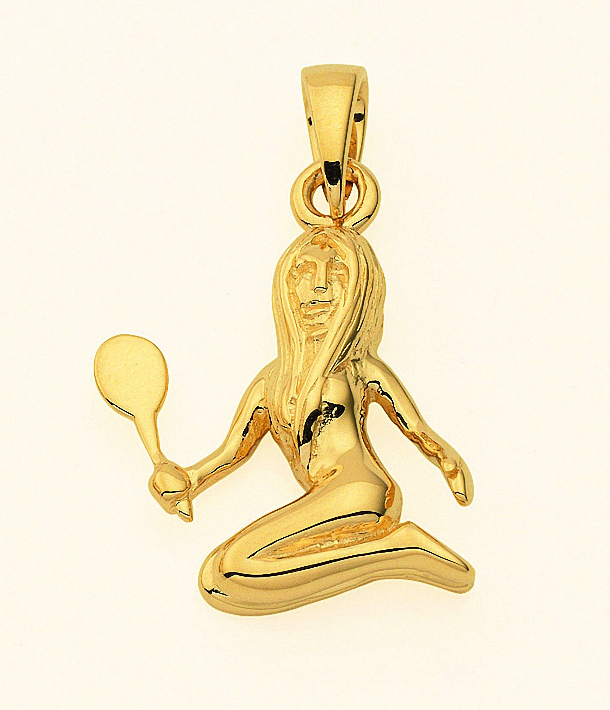 Adelia´s Kette mit Sternzeichen - Schmuckset Halskette 585 Set Anhänger Anhänger mit Jungfrau, Gold