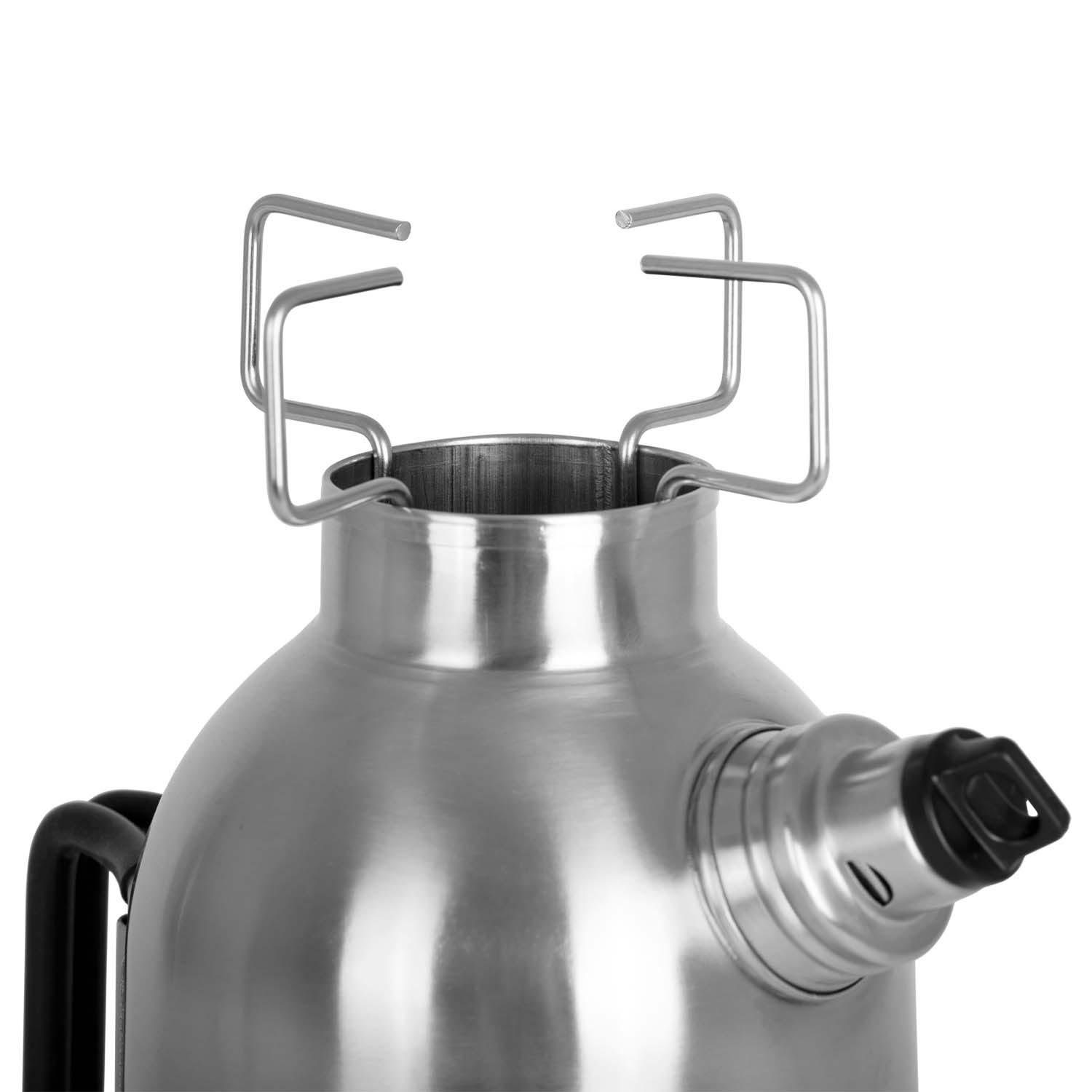 Petromax Wasserkessel Petromax Feuerkanne fk-le150 Edelstahl 1,5 Liter Wasserkessel, Cromargan® Edelstahl Rostfrei 18/10, Edelstahl lebensmittelecht